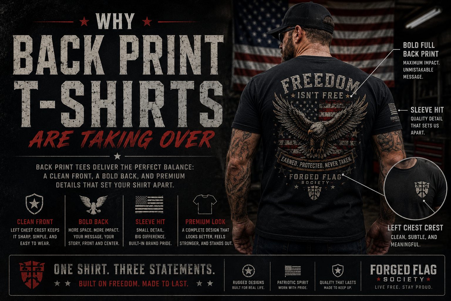 Why Back Print T-Shirts Are Taking Over | Forged Flag Society