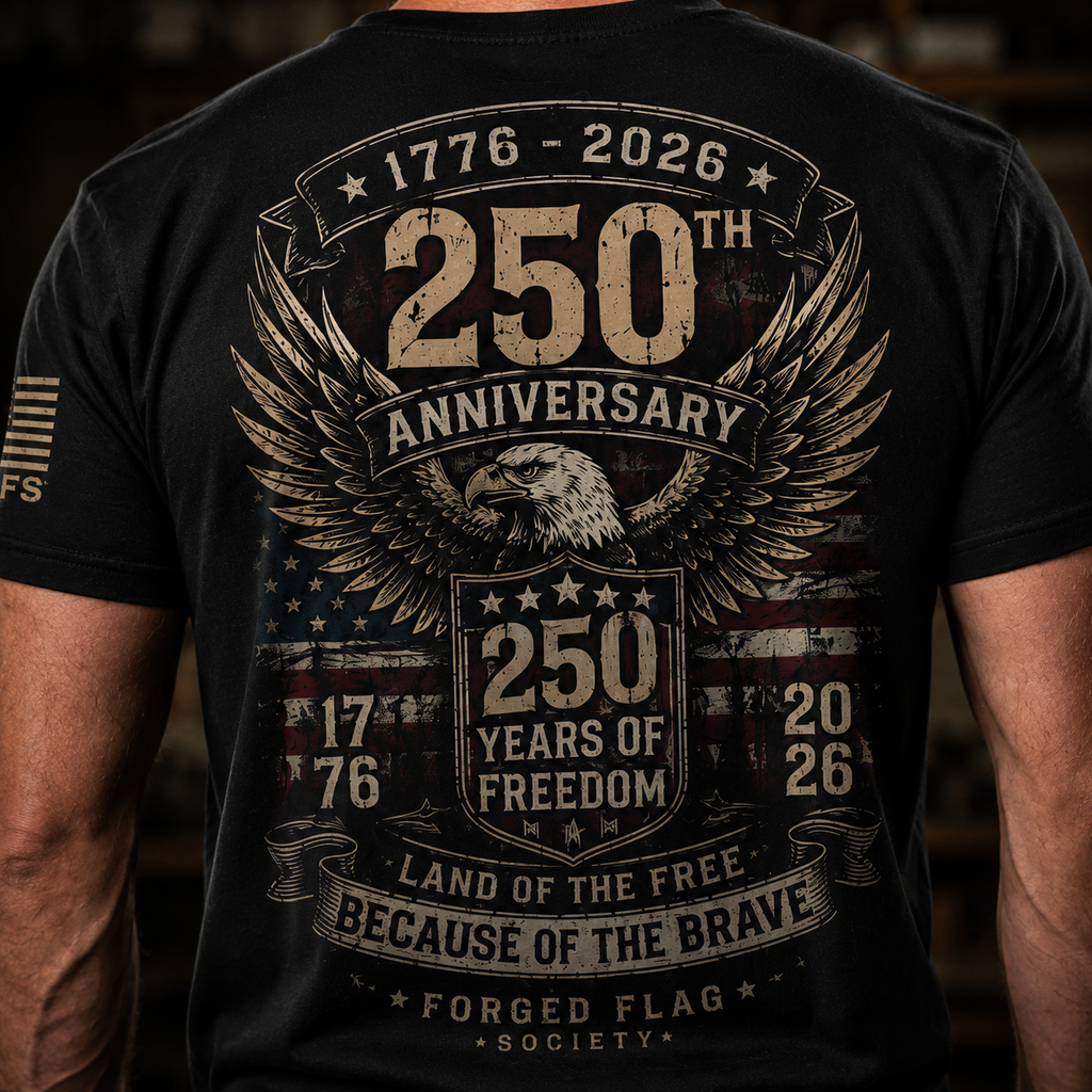 250th Anniversary of Freedom Forged Flag Tee