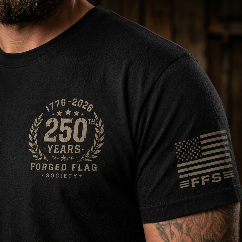 250th Anniversary of Freedom Forged Flag Tee