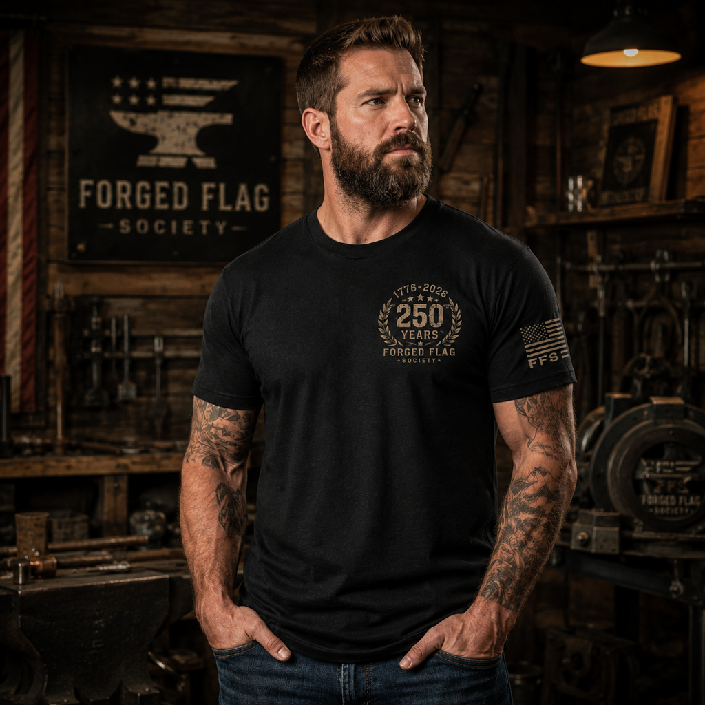 250th Anniversary of Freedom Forged Flag Tee