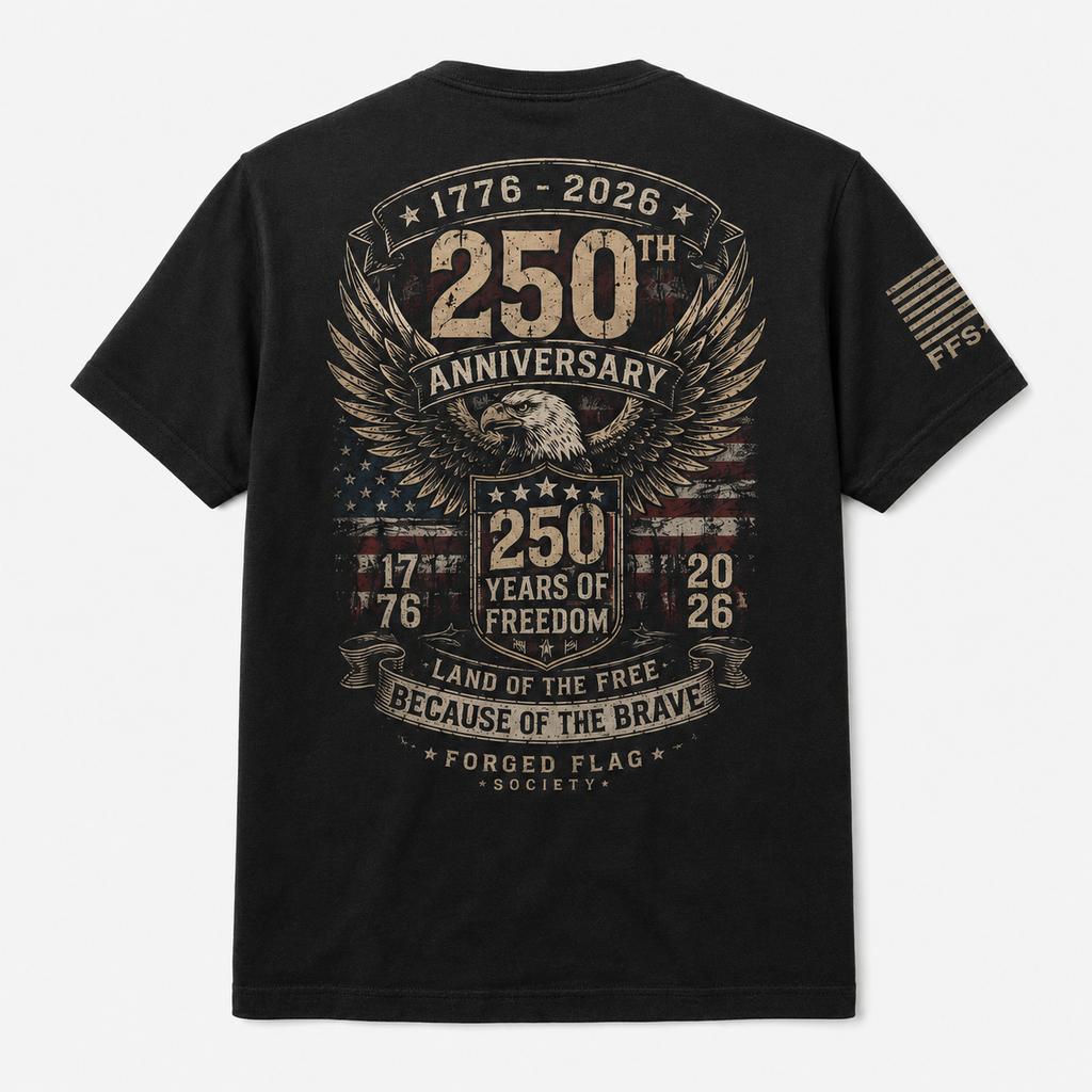 250th Anniversary of Freedom Forged Flag Tee