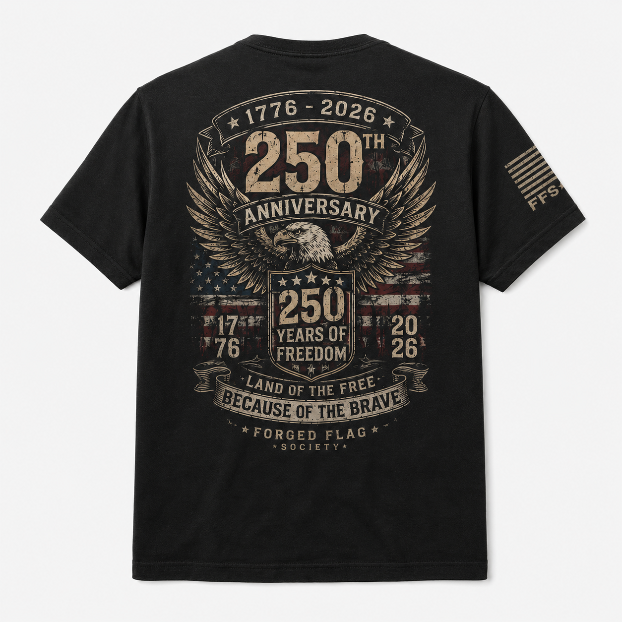250th Anniversary of Freedom Forged Flag Tee