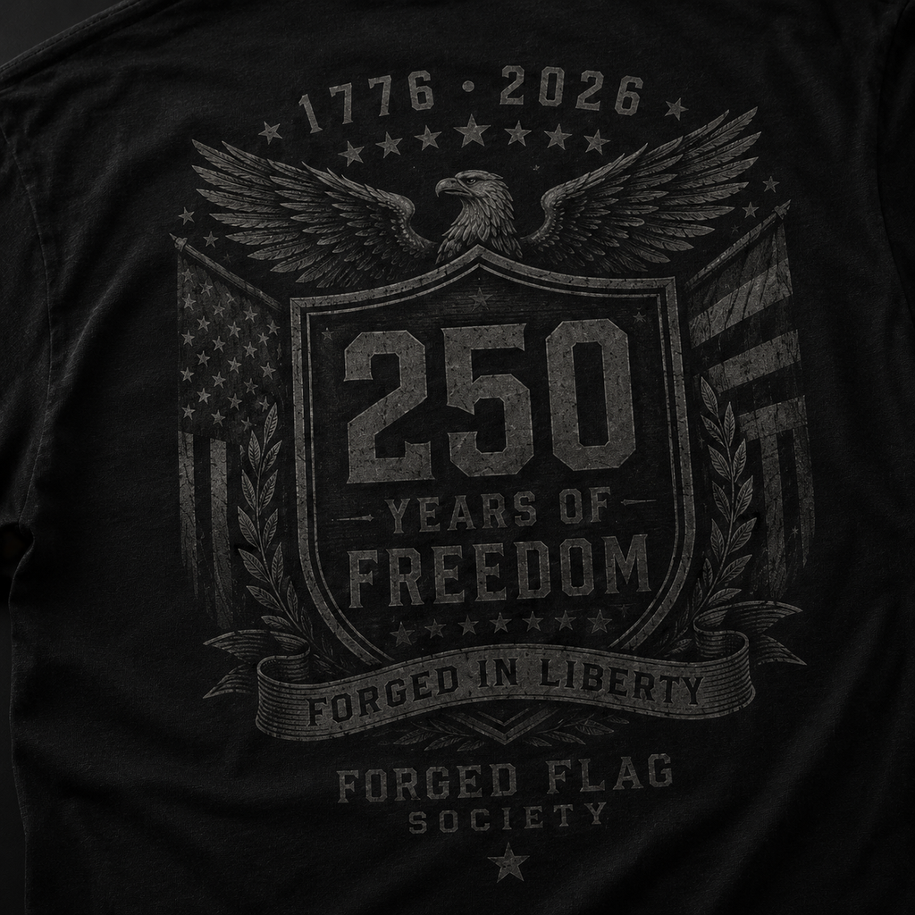 250 Years of Freedom Tone-On-Tone Forged Flag Tee