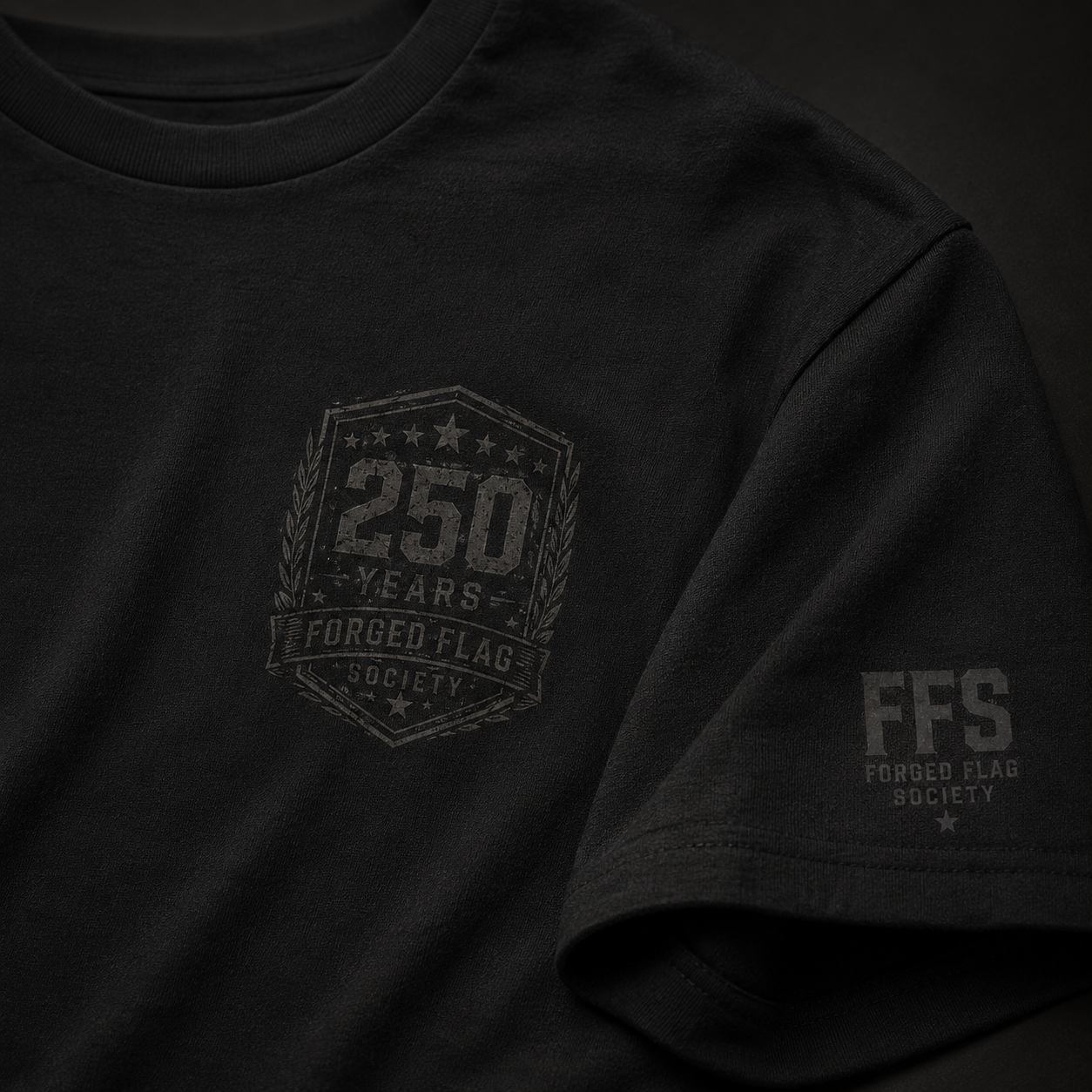250 Years of Freedom Tone-On-Tone Forged Flag Tee