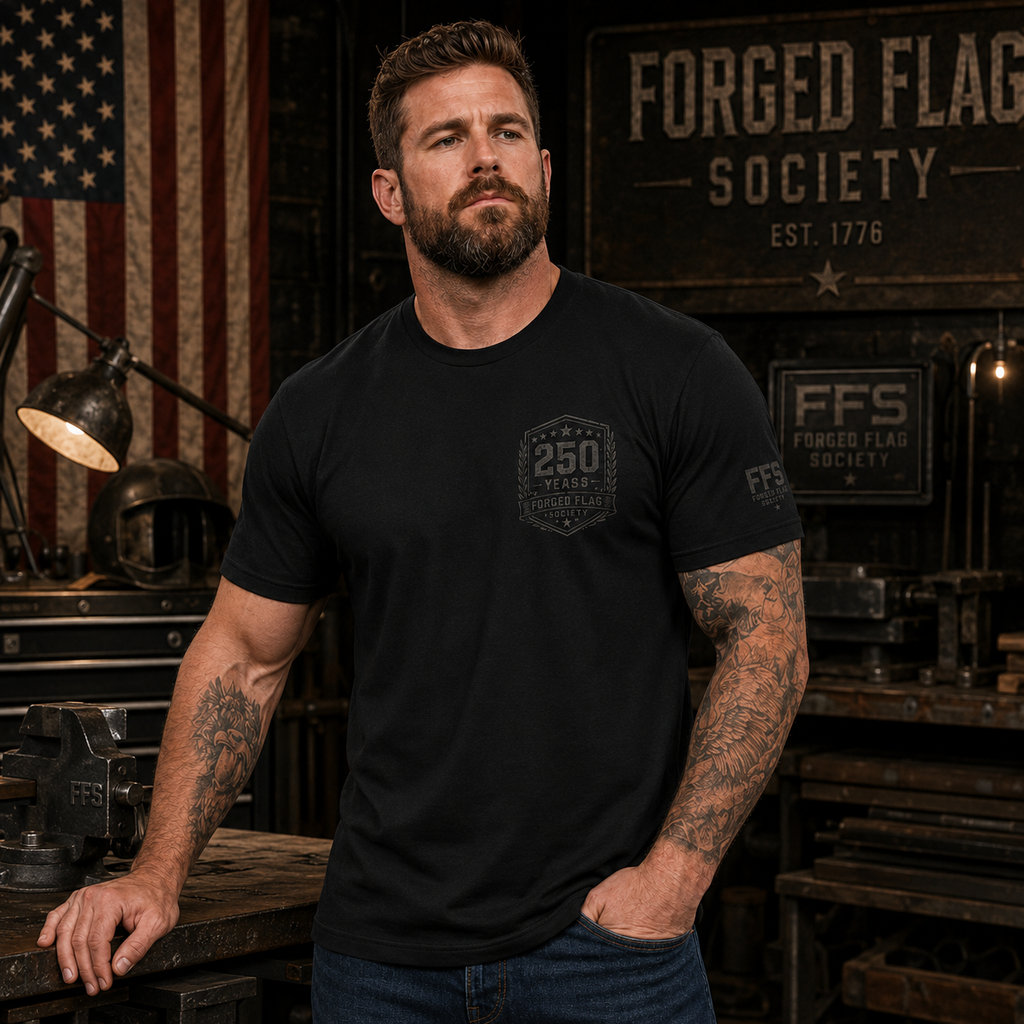 250 Years of Freedom Tone-On-Tone Forged Flag Tee