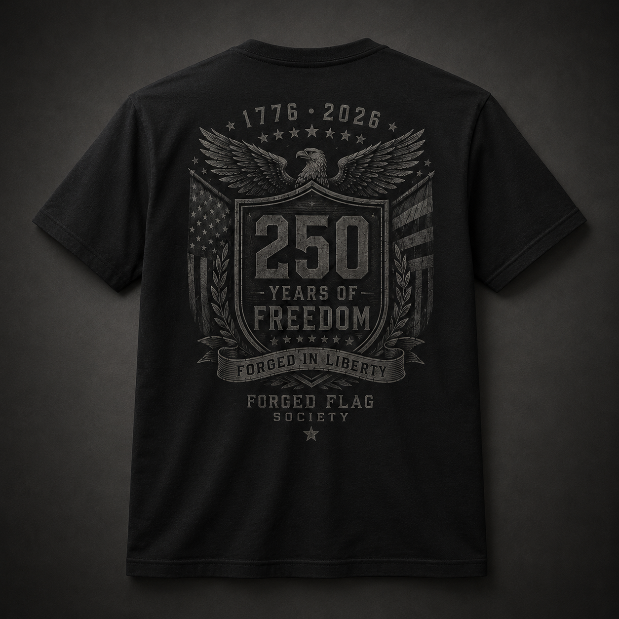 250 Years of Freedom Tone-On-Tone Forged Flag Tee