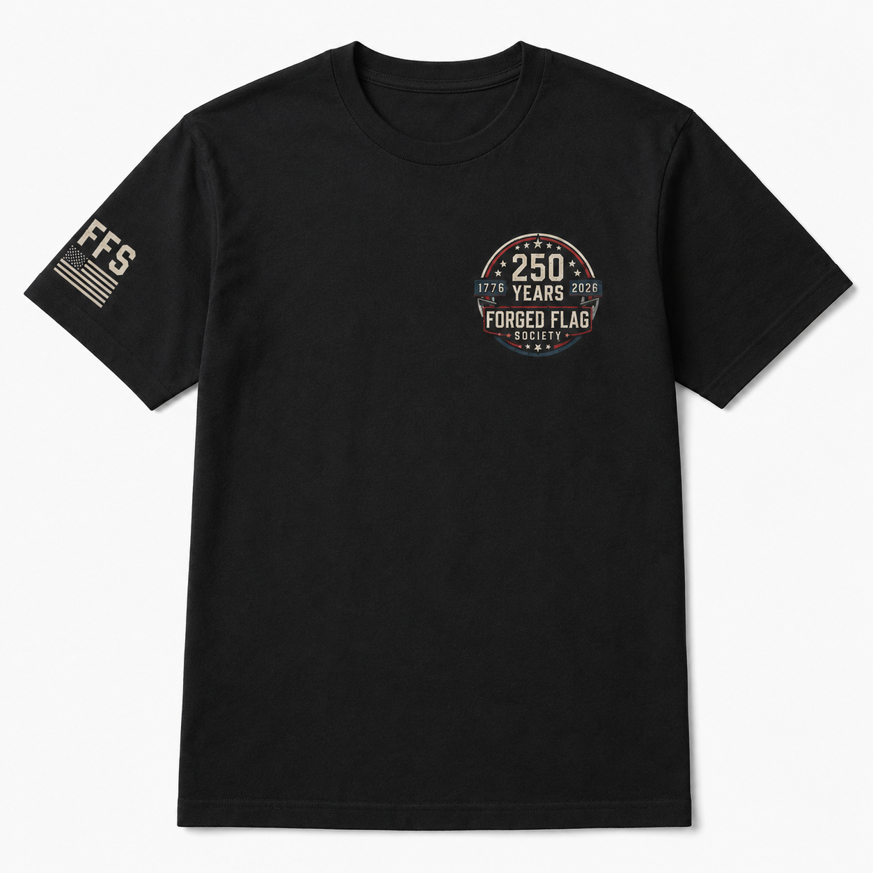 1776–2026 America 250 Forged Flag Tee