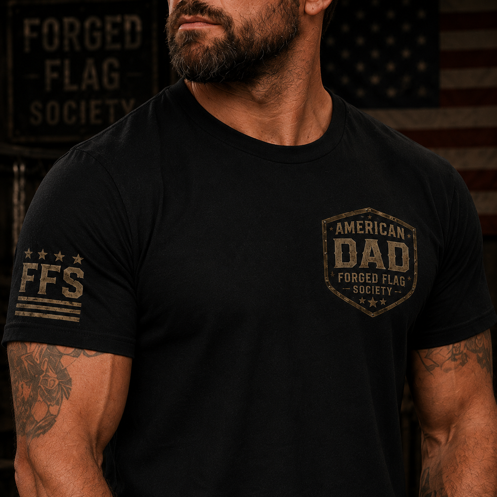 American Dad Forged Flag Tee