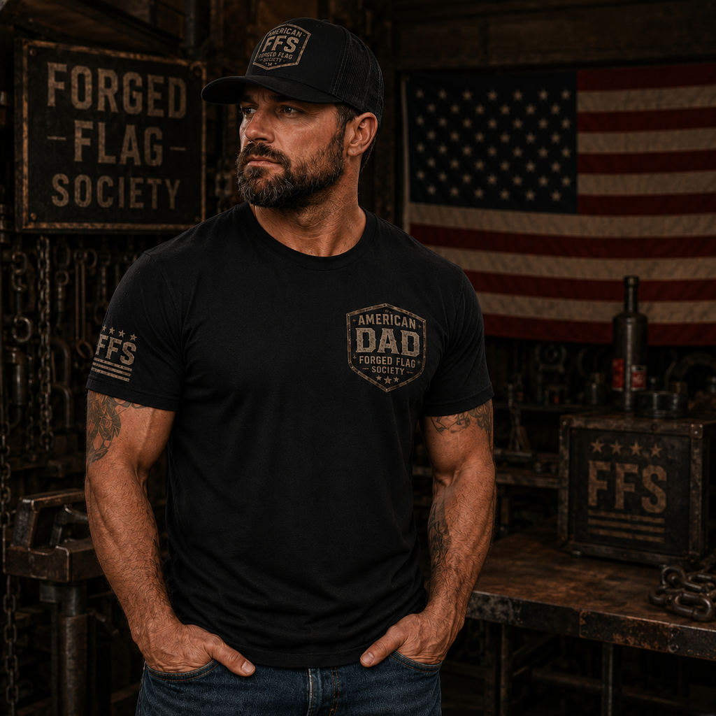 American Dad Forged Flag Tee