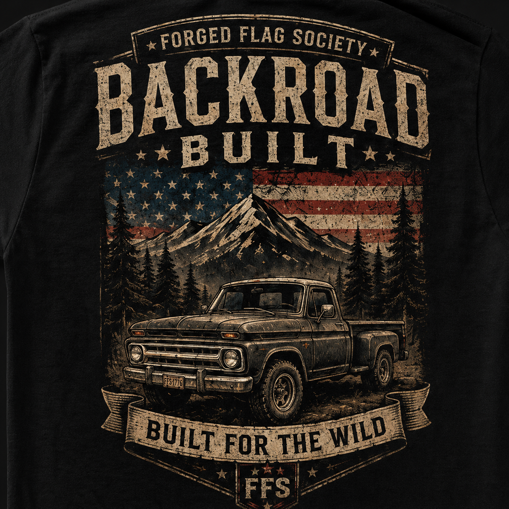 Backroad Built Forged Flag Tee