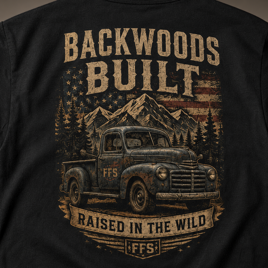 Backwoods Built Forged Flag Tee