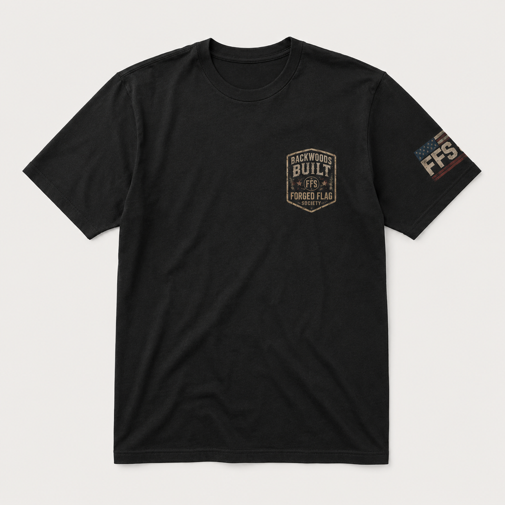 Backwoods Built Forged Flag Tee