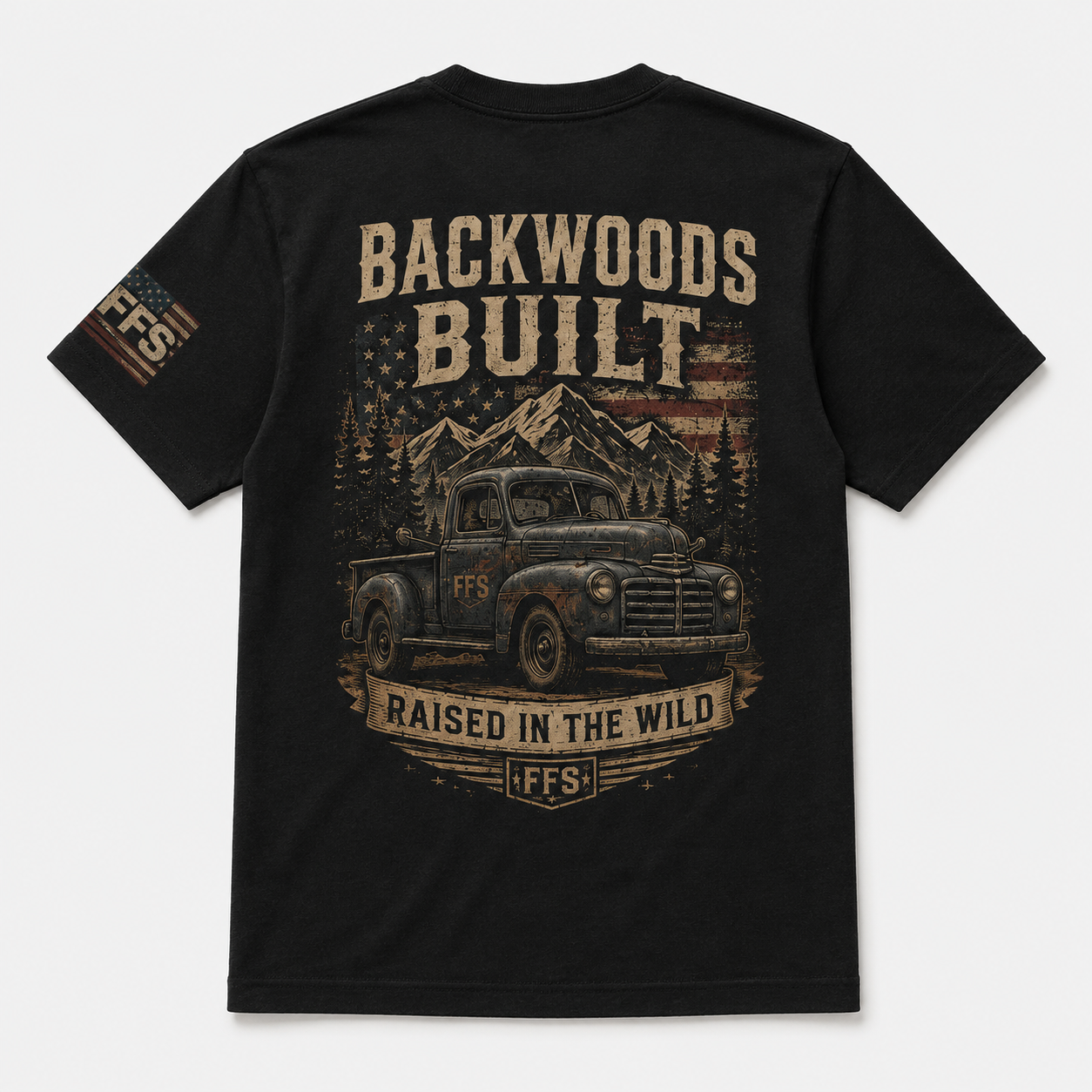 Backwoods Built Forged Flag Tee