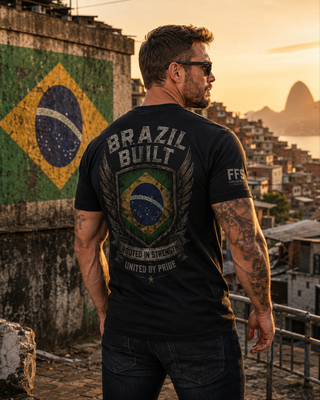 Brazil Built Forged Flag Tee