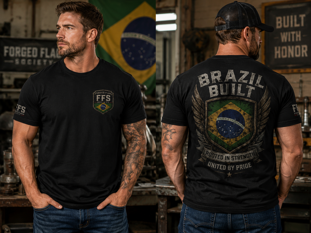 Brazil Built Forged Flag Tee