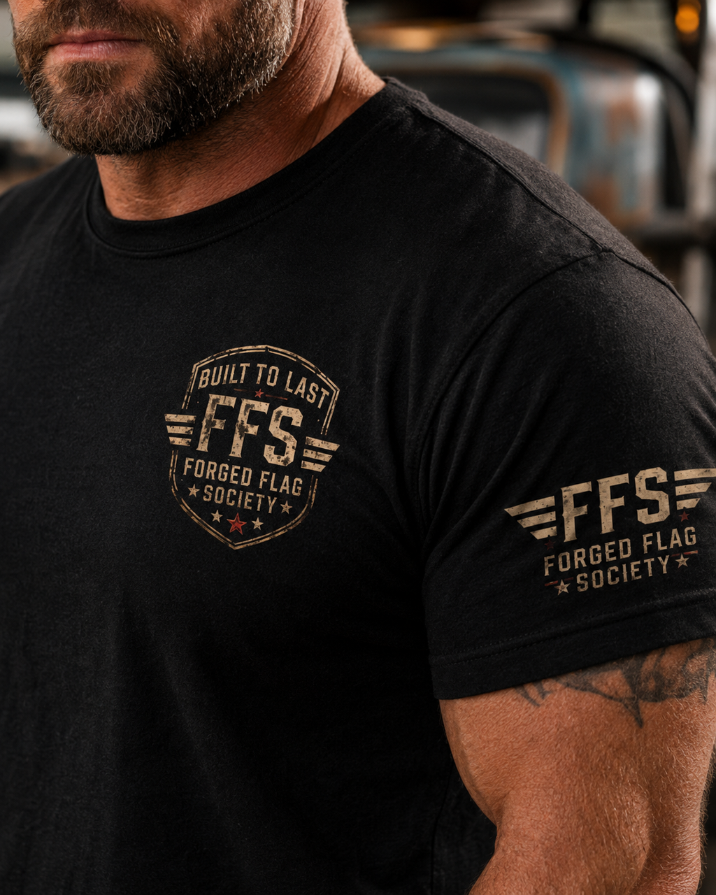 Built to Last Forged Flag Tee