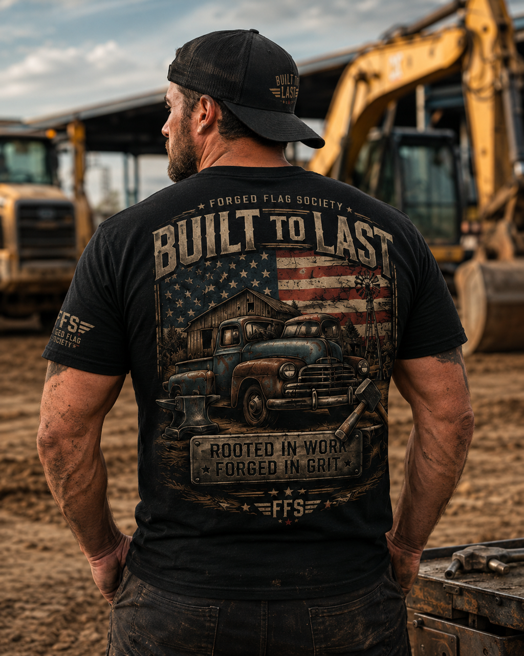 Built to Last Forged Flag Tee