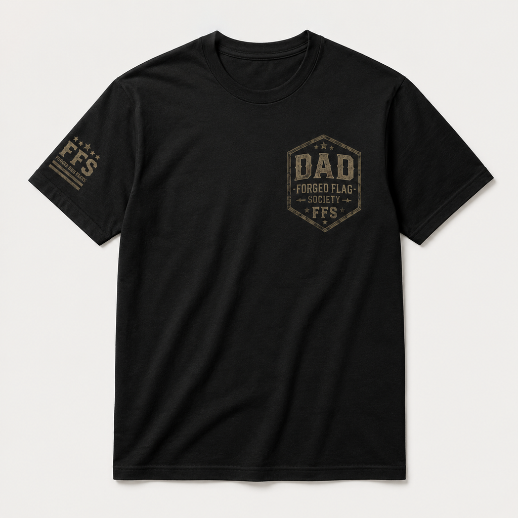 Built By Discipline Dad Forged Flag Tee