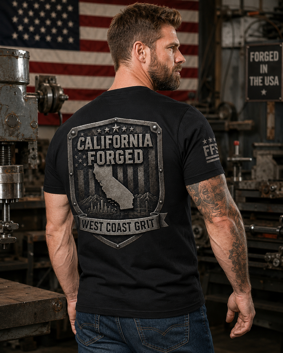 California Forged Flag Tee