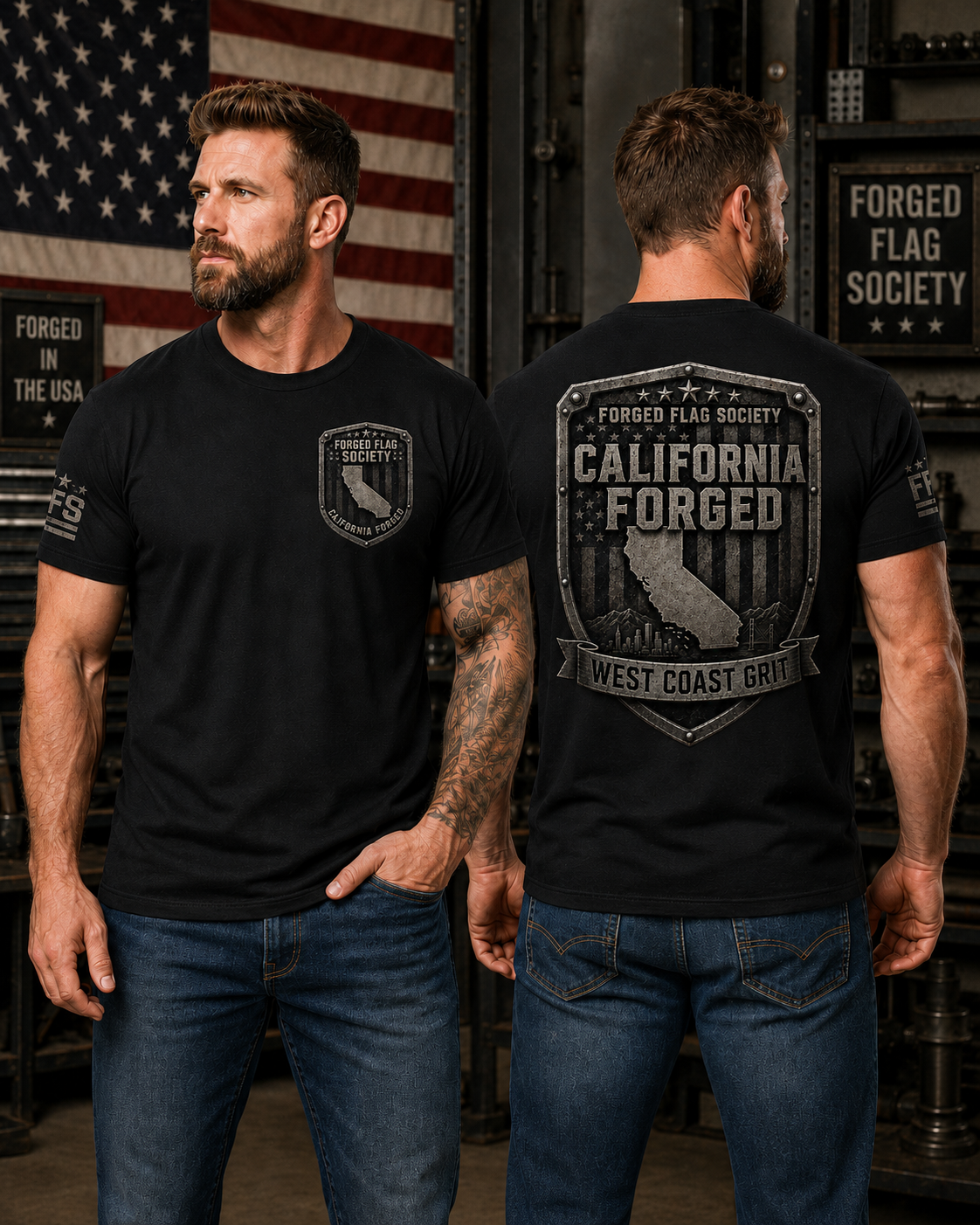 California Forged Flag Tee