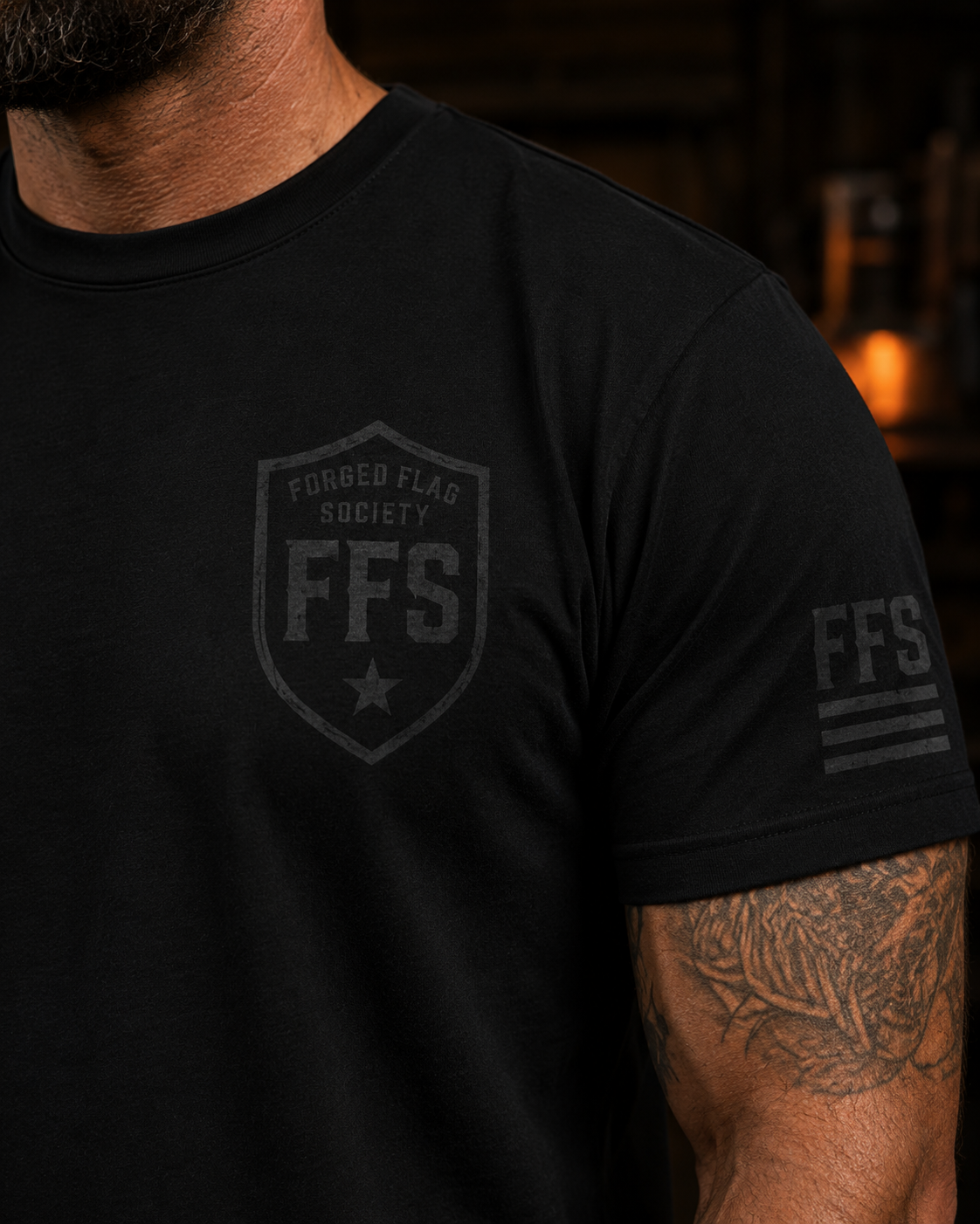 Hard Work Freedom Forged Flag Tee