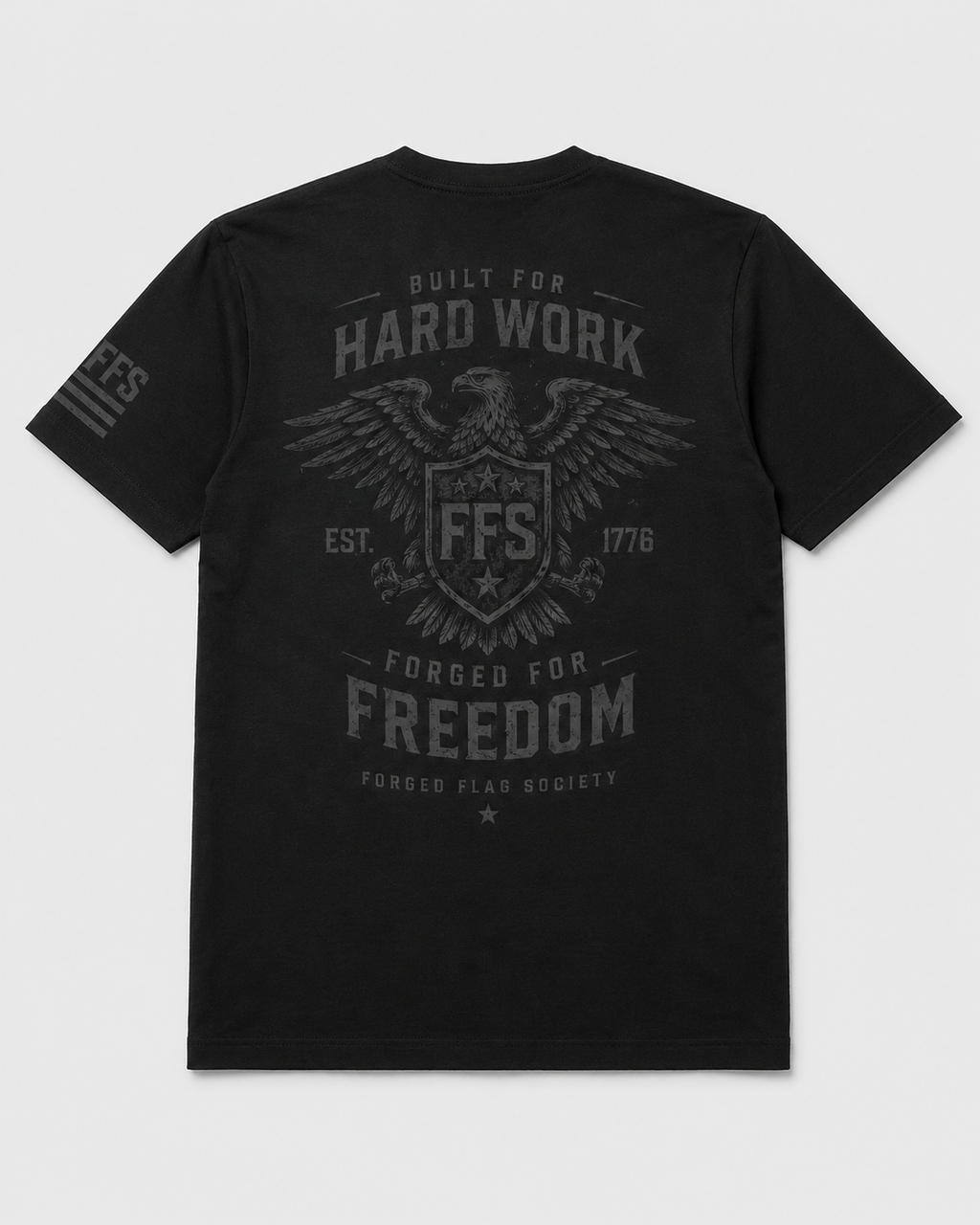 Hard Work Freedom Forged Flag Tee