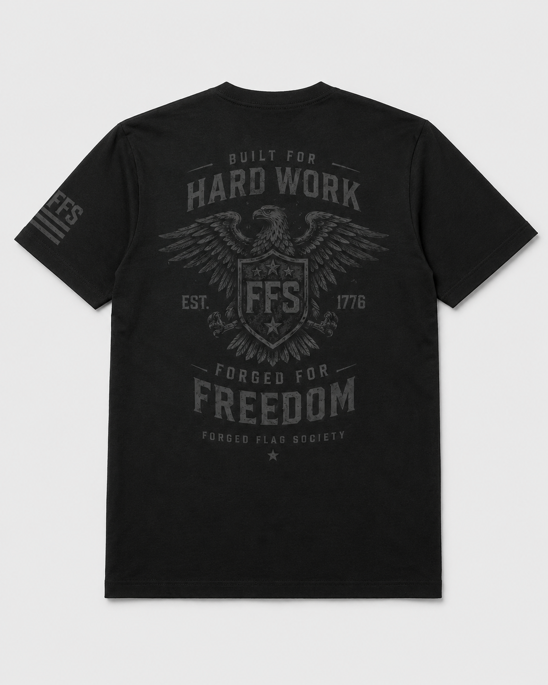 Hard Work Freedom Forged Flag Tee