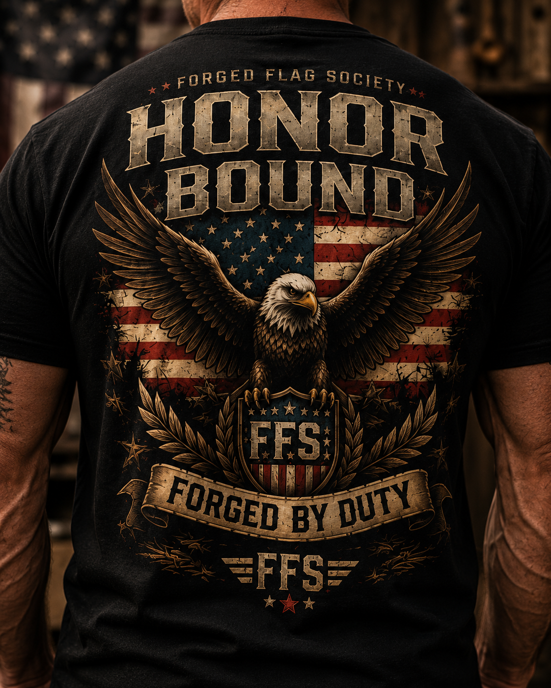 Honor Bound Forged Flag Tee