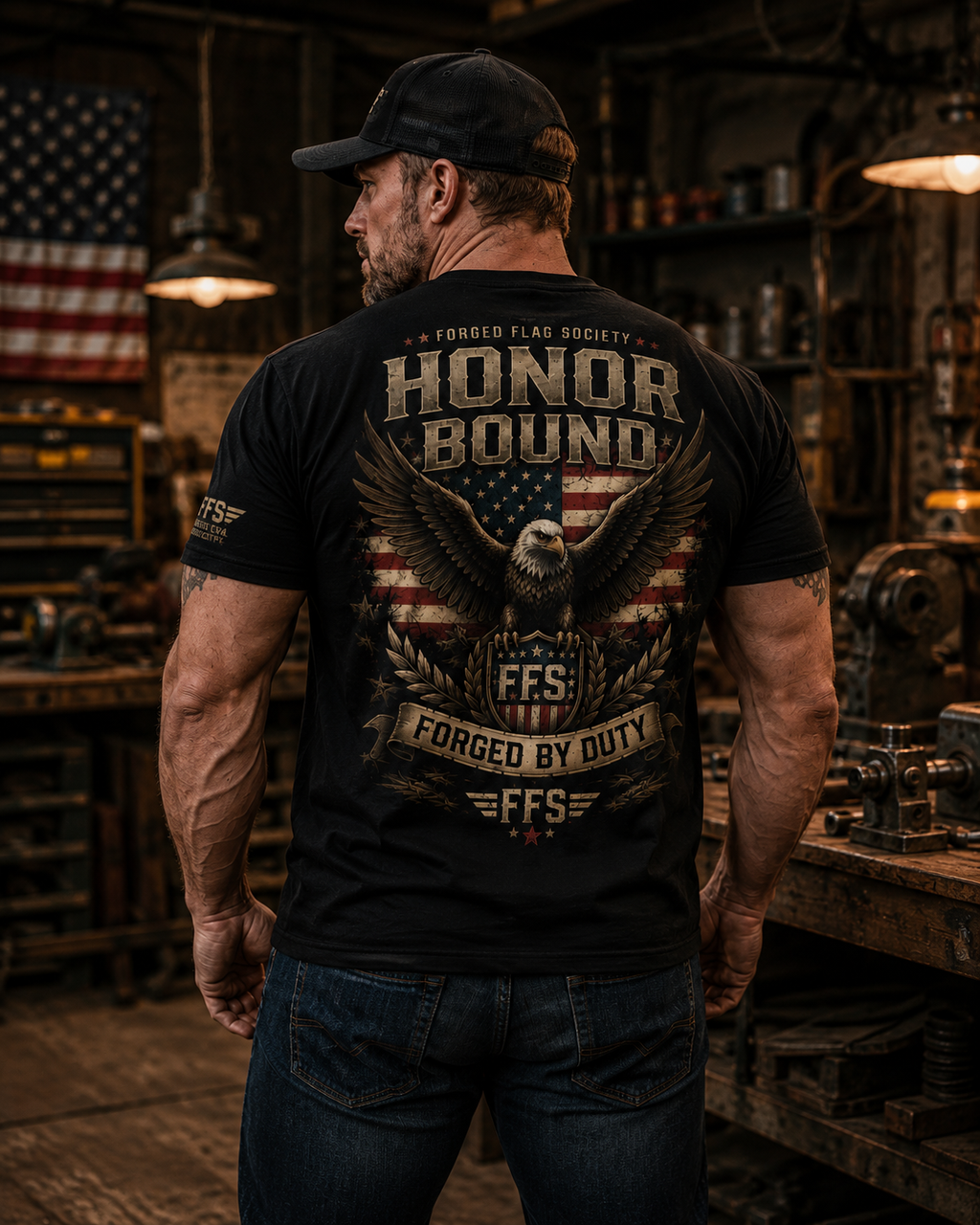 Honor Bound Forged Flag Tee
