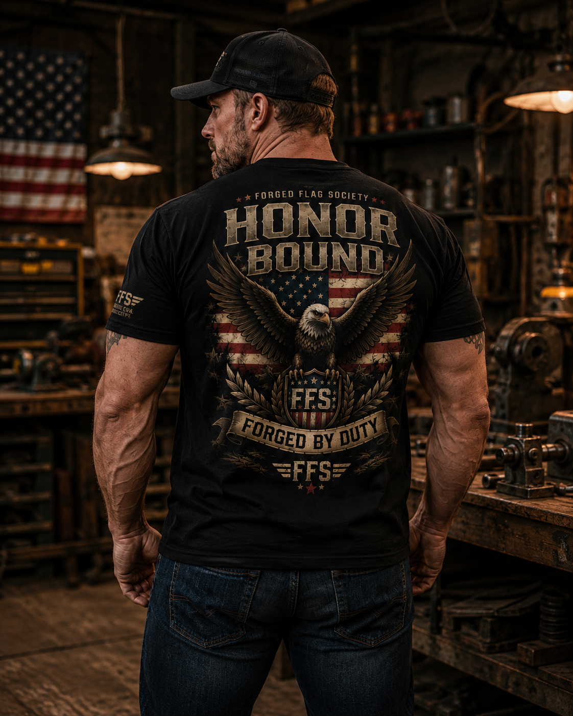 Honor Bound Forged Flag Tee