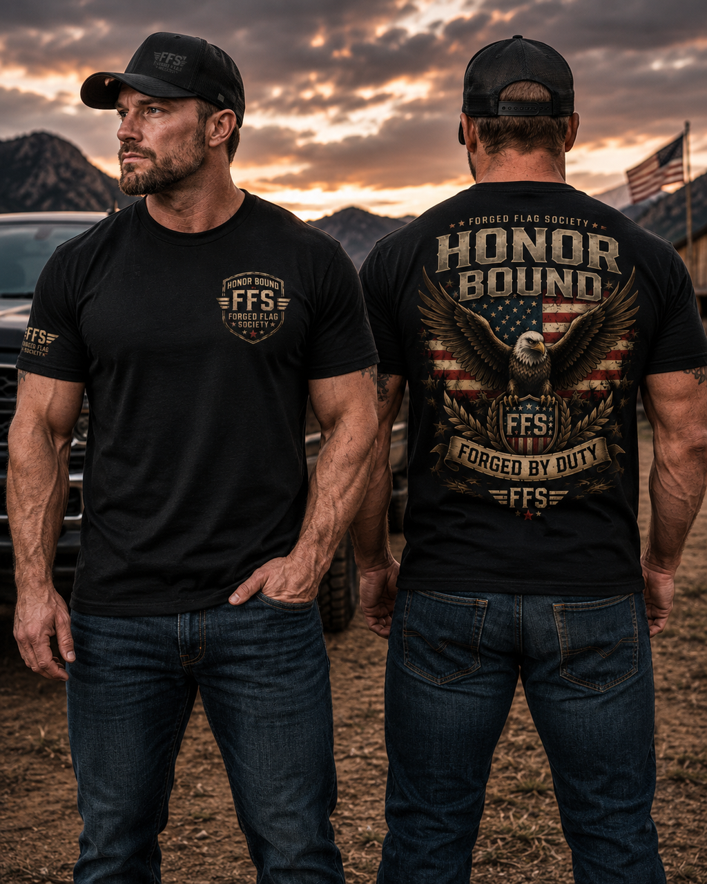Honor Bound Forged Flag Tee