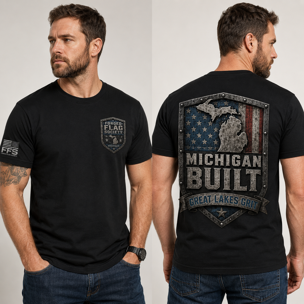 Michigan Built Forged Flag Tee