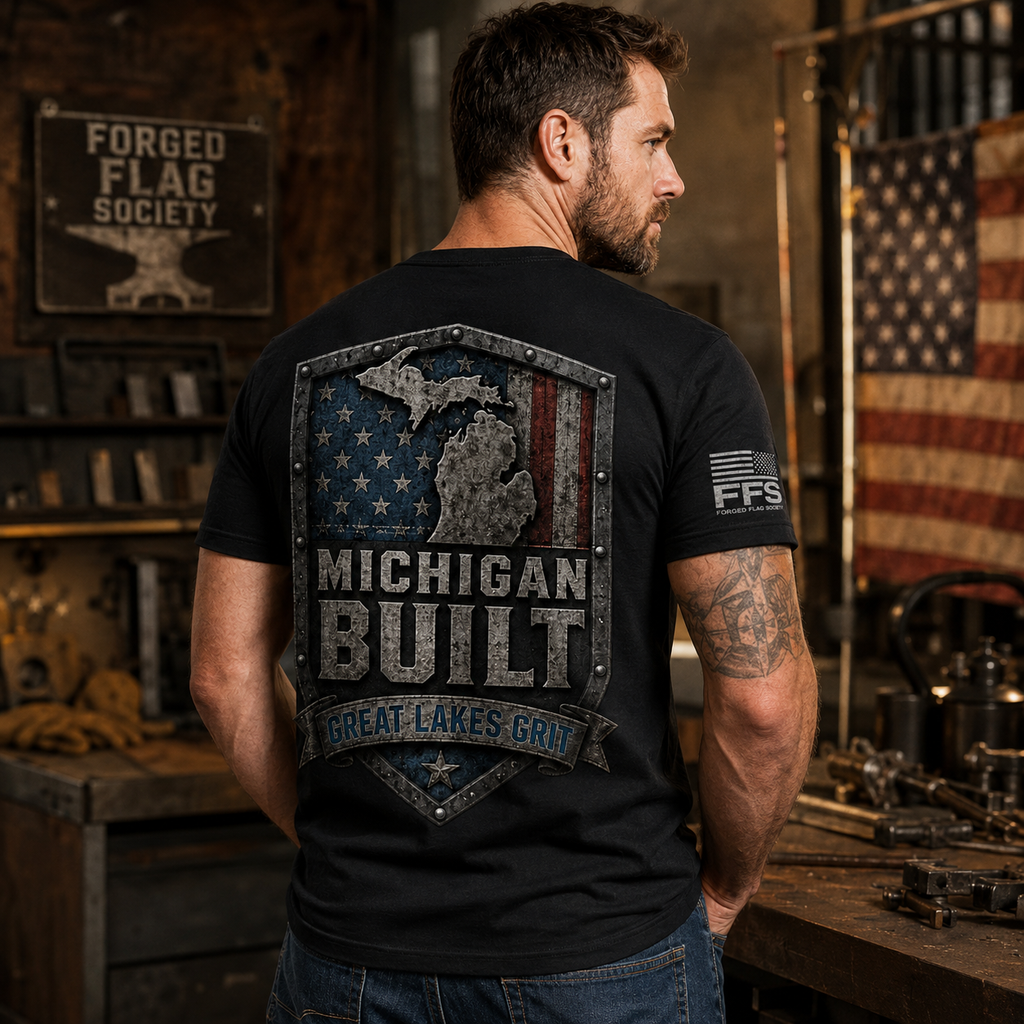Michigan Built Forged Flag Tee
