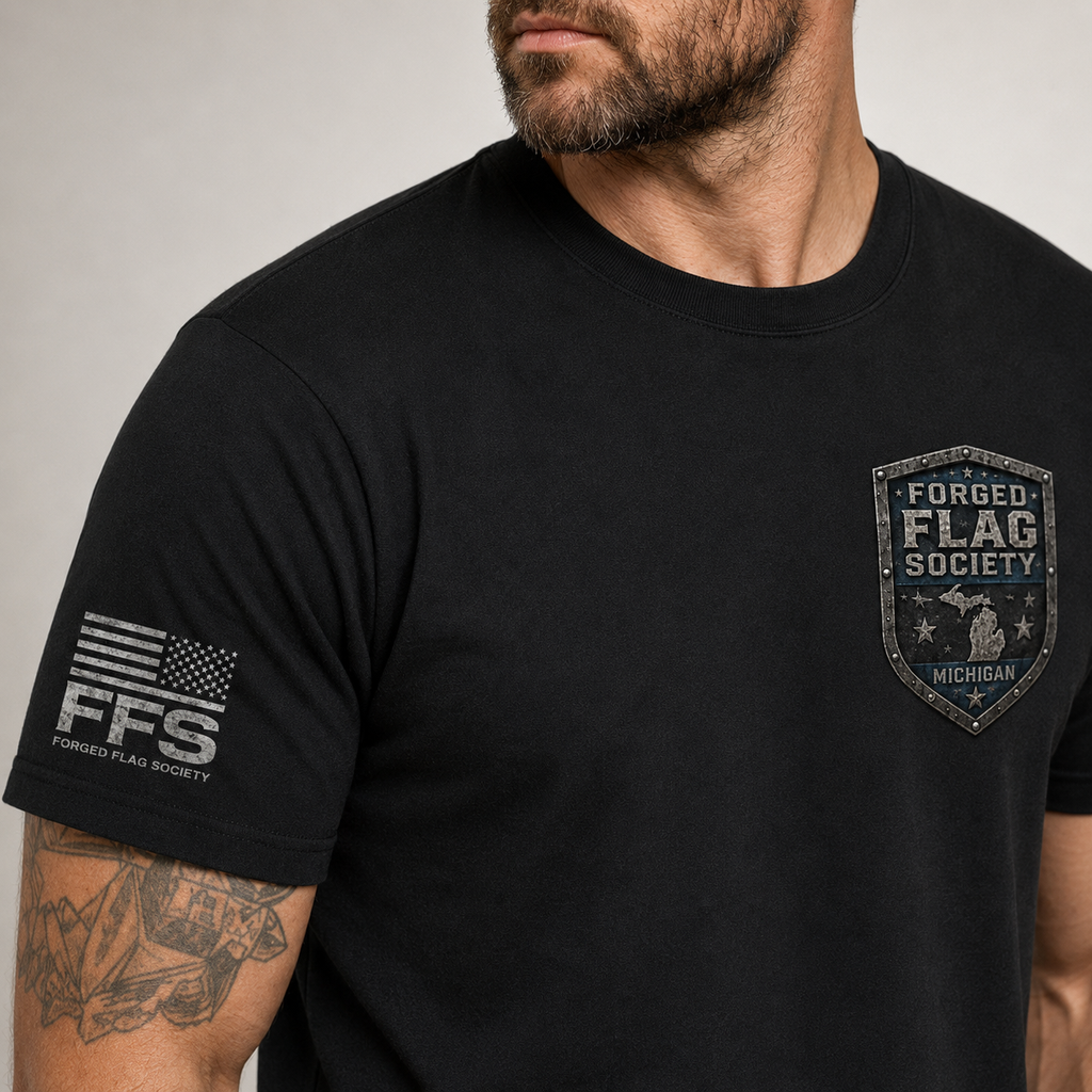 Michigan Built Forged Flag Tee