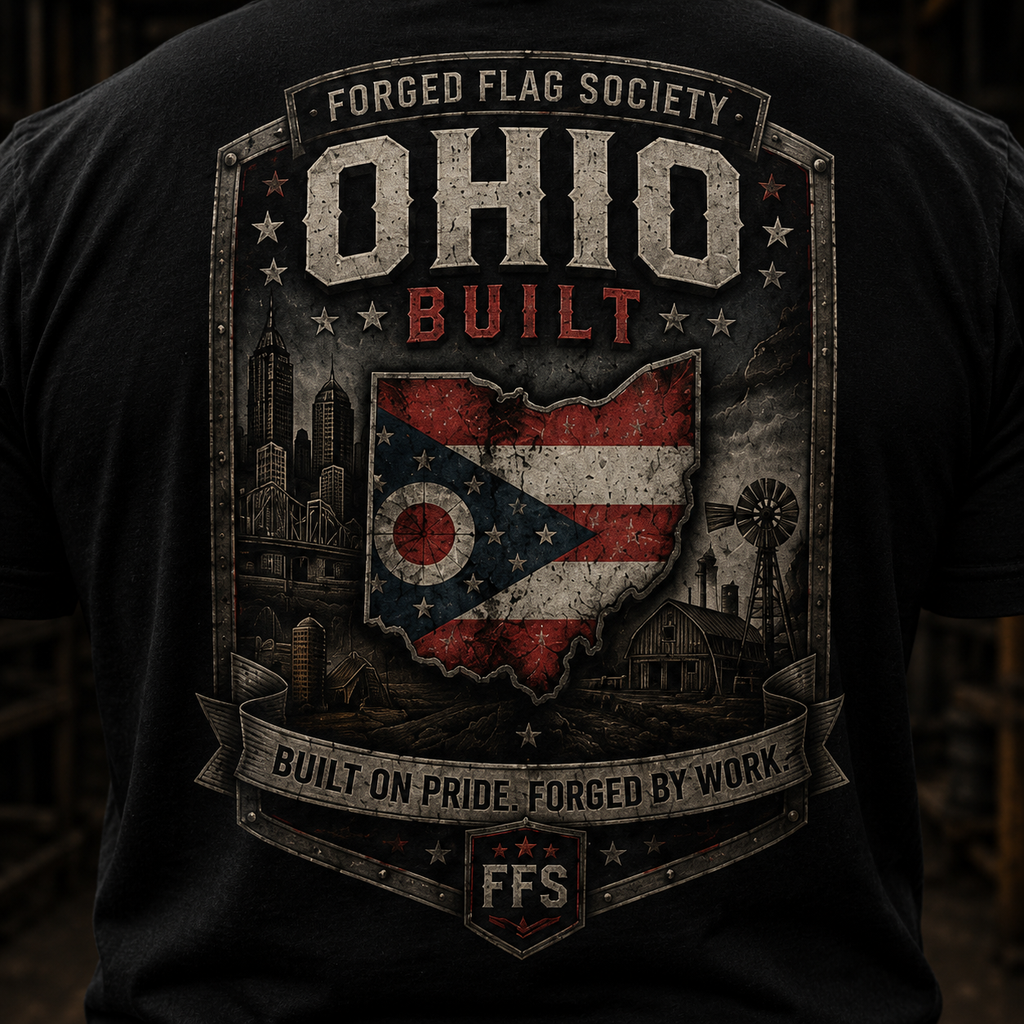 Ohio Built Forged Flag Tee