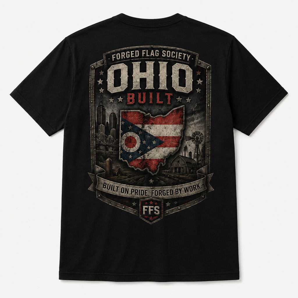 Ohio Built Forged Flag Tee