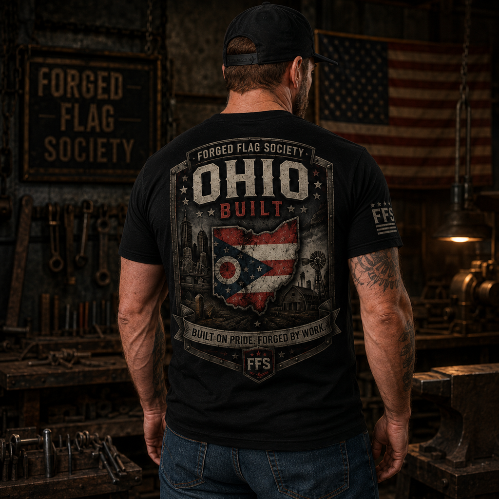 Ohio Built Forged Flag Tee
