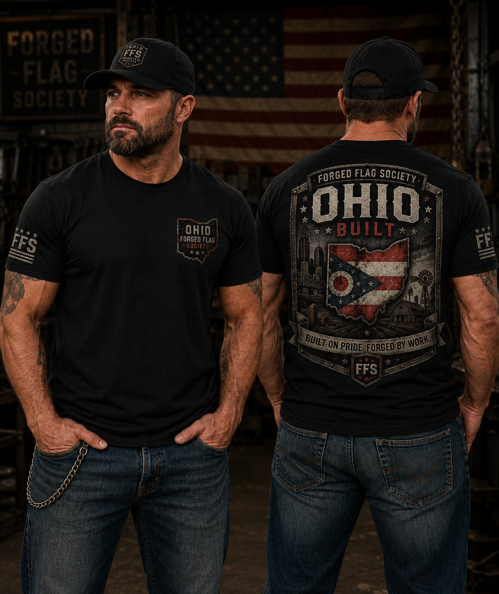 Ohio Built Forged Flag Tee