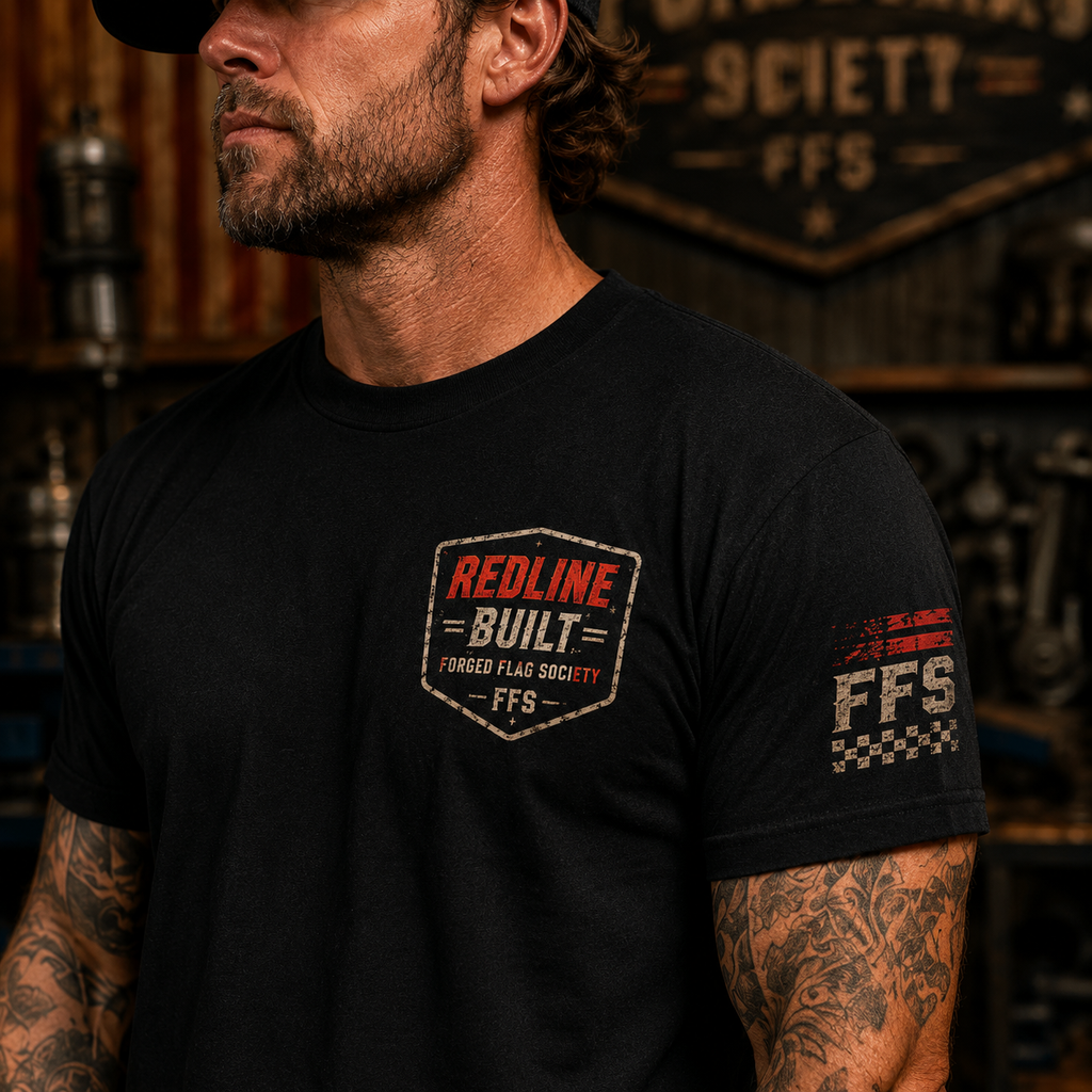 Redline Built Forged Flag Tee