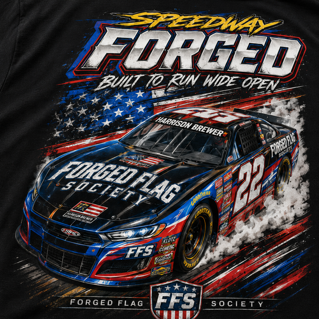Speedway Forged Flag Tee