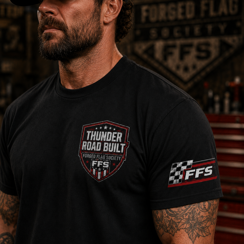 Thunder Road Built Forged Flag Tee