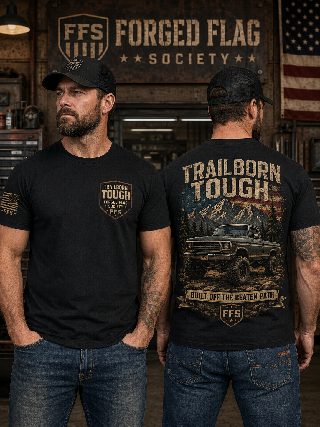 Trailborn Tough Forged Flag Tee