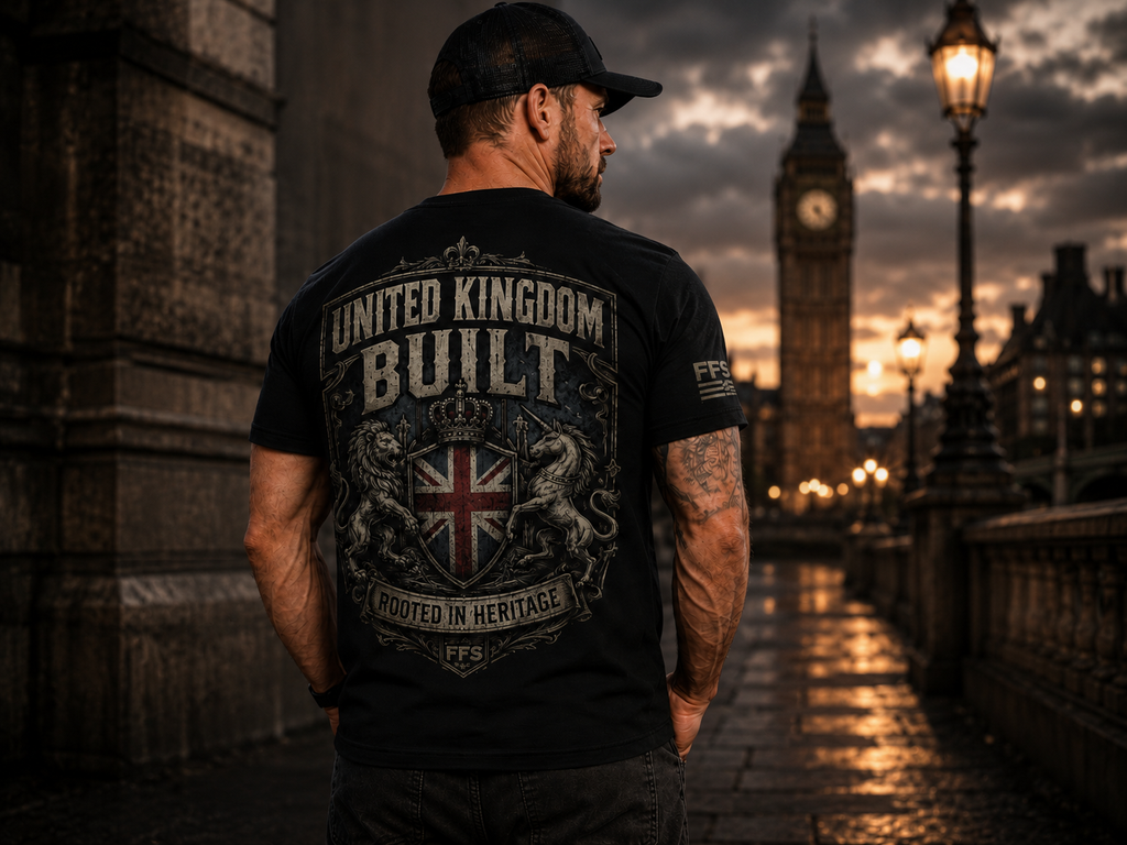 United Kingdom Built Forged Flag Tee