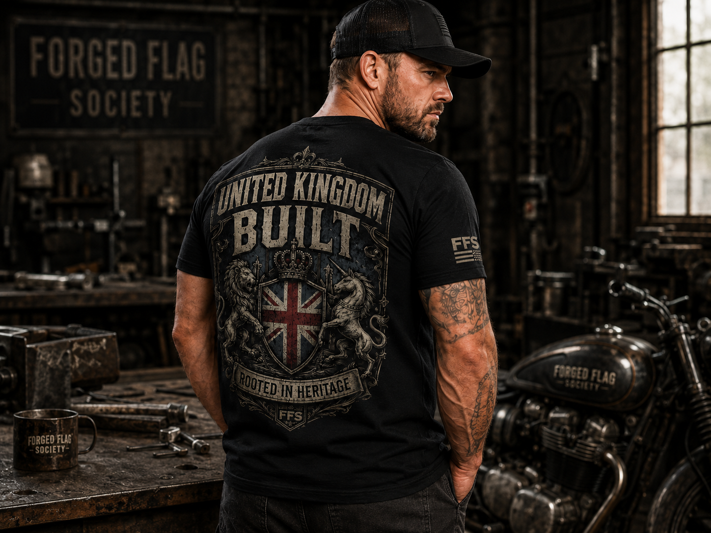 United Kingdom Built Forged Flag Tee