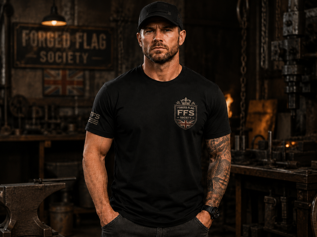 United Kingdom Built Forged Flag Tee