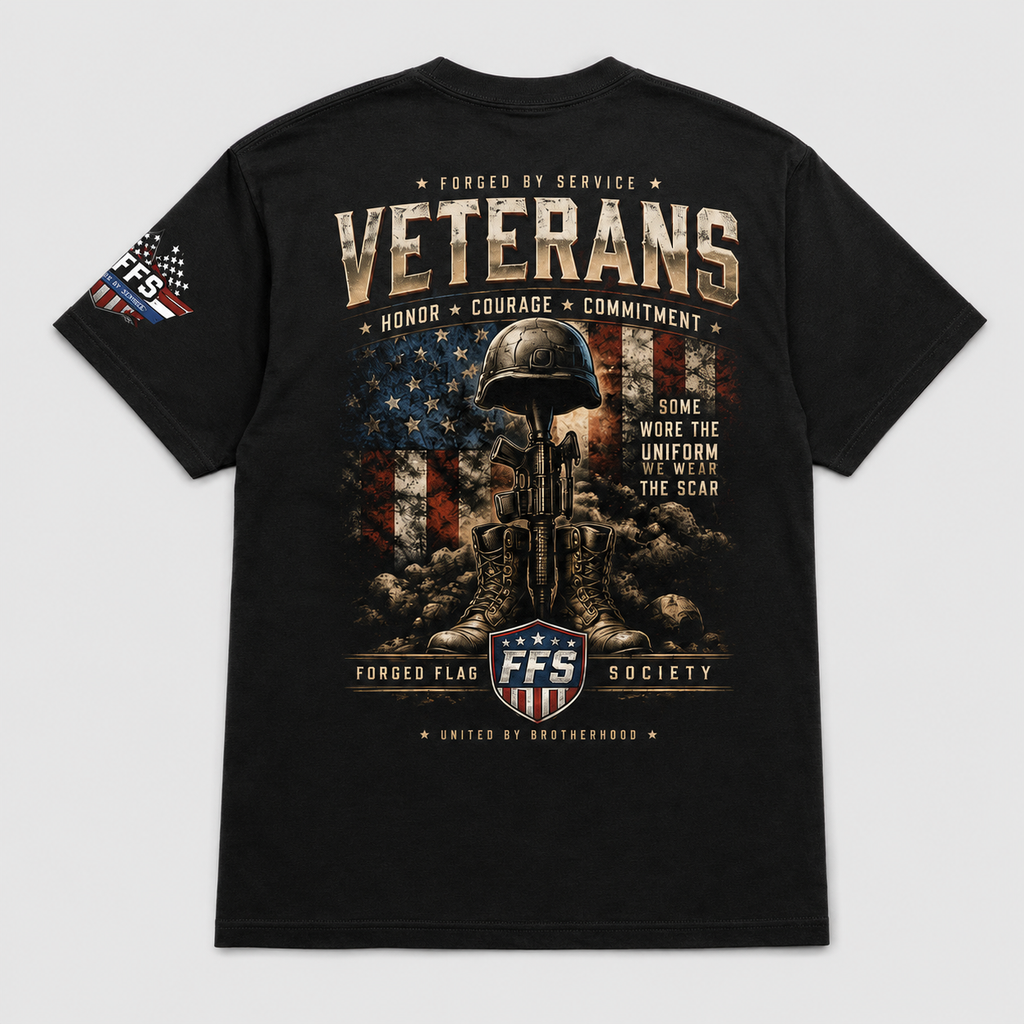 Veterans Forged Flag Tee