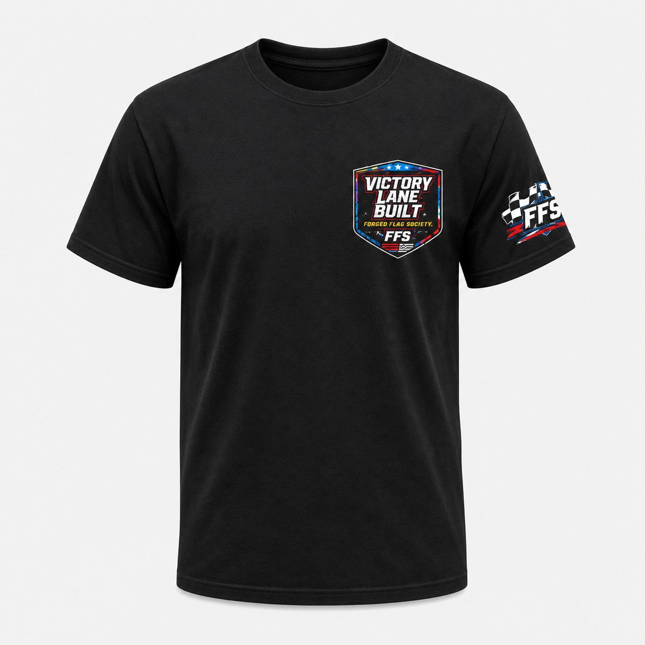Victory Lane Built Forged Flag Tee
