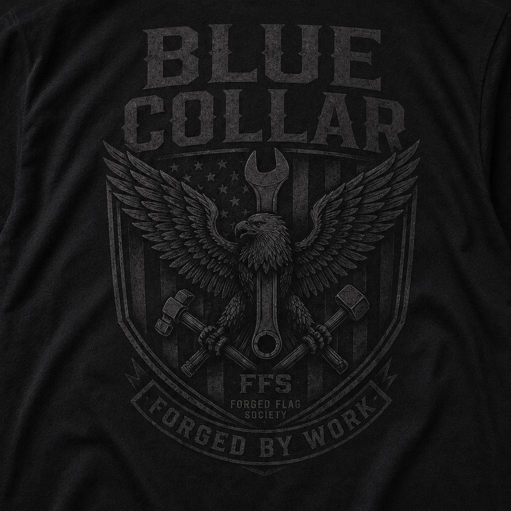 Blue Collar Forged Flag Tee