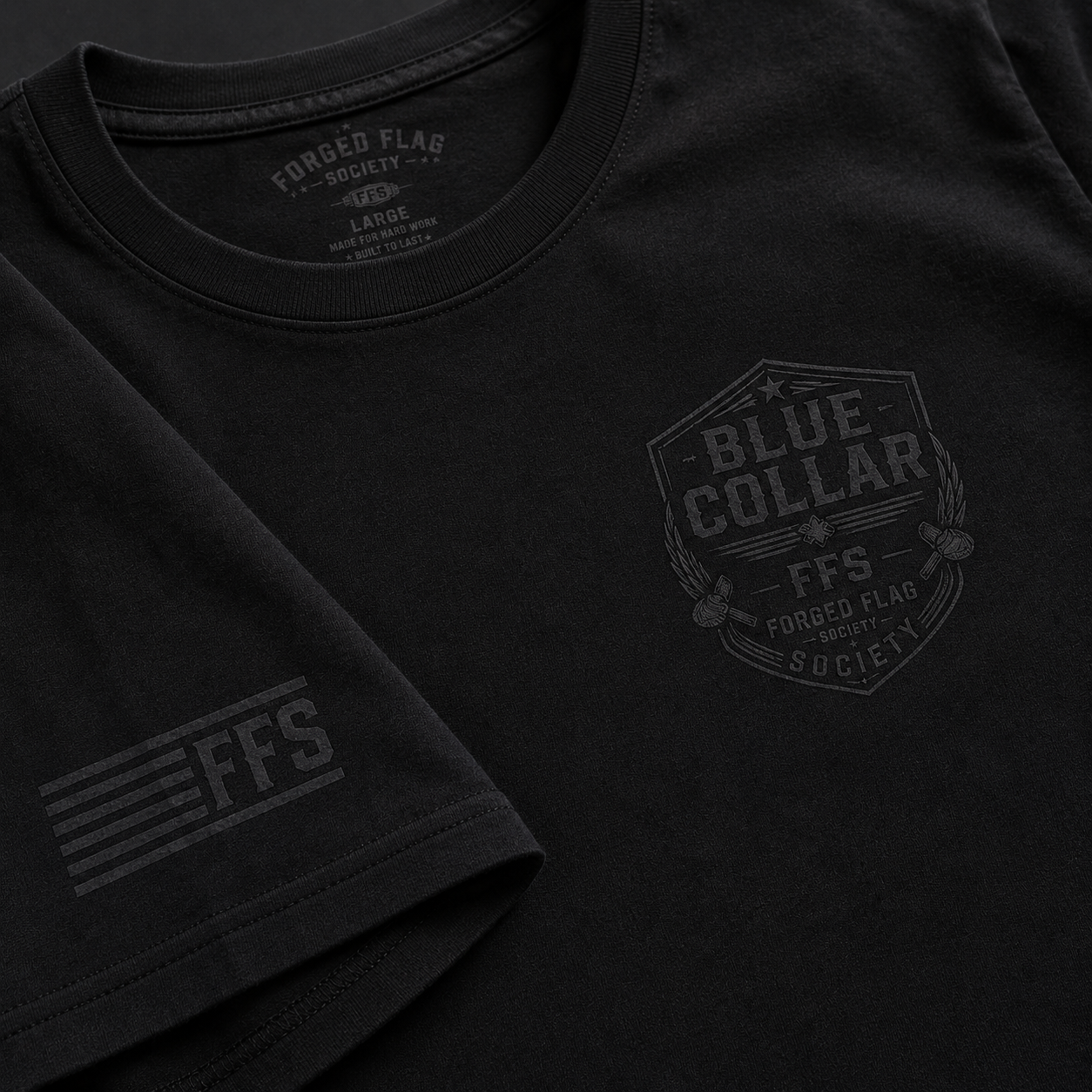 Blue Collar Forged Flag Tee