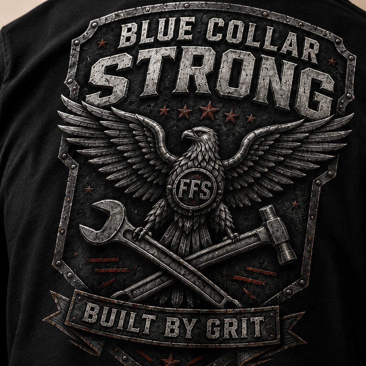 Blue Collar Strong Forged Flag Tee